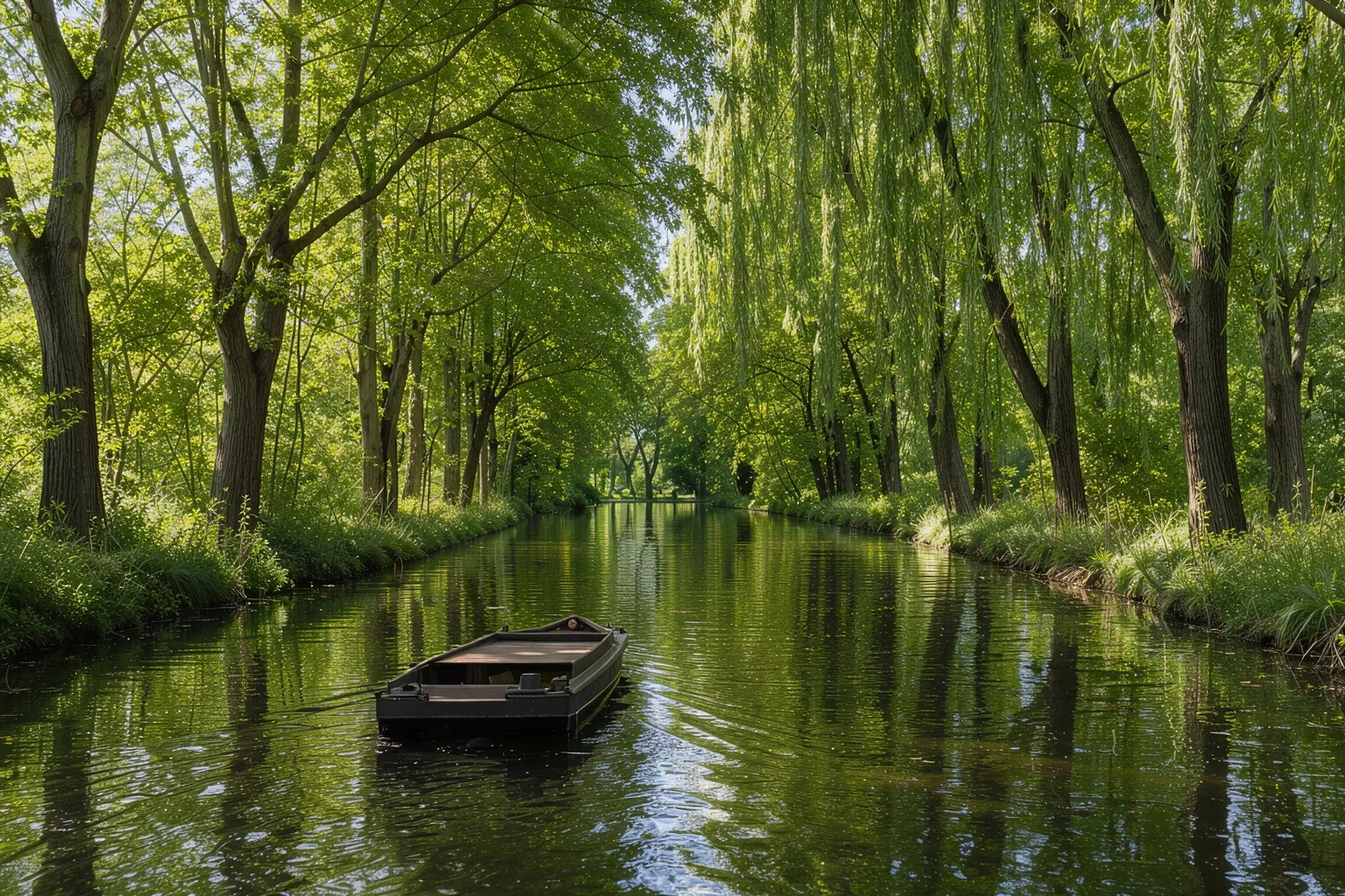 Canal ombragé du Marais Poitevin
